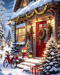 Christmas Winter House Diamond Painting