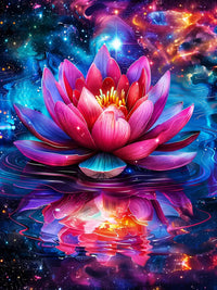 Glowing Lotus Flower Diamond Painting