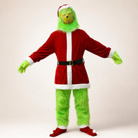Grinch Santa Halloween Costume Set
