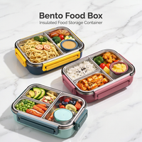 Bento Food Box | Insulated Lunch Box | Stainless Steel Lunch Container | Thermara