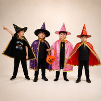 Kids Witch Cape & Hat Halloween Costume