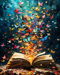 Magical Book with Flowering Tree Diamond Painting