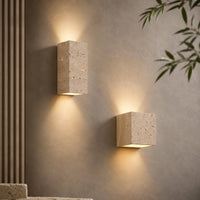 Natural Travertine Outdoor Wall Light | Travestone