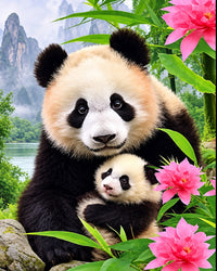 Panda with Cub Diamond Painting