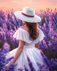 Woman in a Lavender Field Diamond Painting