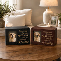 Wooden Dog Cremation Urn | PawEterna